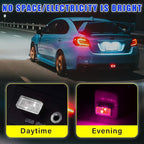 4 PCS USB LED Car Interior Atmosphere Lamp, Plug-in USB Decor Night Light, Portable Auto Ambient Lighting Kit, Universal Vehicle Interior Accessories for Most Cars (Purple)