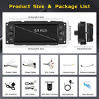 [4G+64G] Radio for Dodge Ram(2002-2006), Jeep Wrangler 2003-2006, Jeep Liberty 2002-2007, Jeep Grand Cherokee(1999-2004) – 6.86" HD Touchscreen Car Stereo with CarPlay Android Auto GPS SWC