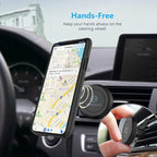 Magnetic Phone Holder for Car, [2 Pack] Universal Air Vent Magnetic Phone Mount for Car, Car Phone Holder Mount for Cell Phones and Mini Tablets with 4 Metal Plates