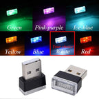 4Pcs White USB Car Interior Atmosphere Lamps, Universal Mini Led USB Lights for Car Decoration, Lighting
