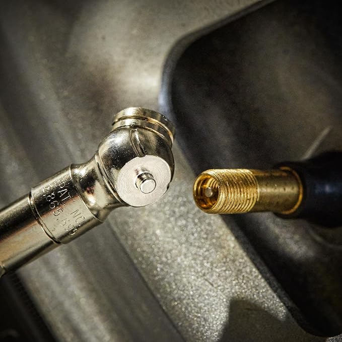Tire Pressure Gauge, Single Ball Head Air Chuck, Nickel-Plated Brass Low-Pressure Pencil Tire Gauge, 2-20 PSI Trucks, RVs, and Cars