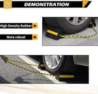 Wheel Chocks for Trailers RVs camper Trucks and Small Aircraft wheel chock, Wheel Chocks Block with 3 Reflective Strips ,Versatile Heavy Duty Solid Rubber Wheel Immobilizers & Chocks[2 Pair 4 Pack]