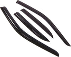 WD2-019 Dark Smoke 4 Pcs Set Window Visor (Outside Mount) Deflector Rain Guard Compatible with 2002-2007 Buick Rendezvous