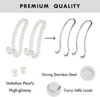 Purse Hook for Car, Cute Pearl Bag Hanger for Seat Headrest Organized, Girly Car Decor Accessories for Women