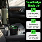 Car Cup Holder Expander, Expandable Arm Automotive Cup Holder Adapter with Adjustable Base, Vehicle Water Bottles Mugs Drinks Insert Adapter Extender, Universal Fit (Green)