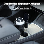 2-in-1 Car Cup Holder Expander with Phone Holder, Universal Cup Holder Adapter, Fits Yeti 14/24/36/46oz, Hydroflask 32/40oz & Large Water Bottles, Adjustable Base Fits Tesla, Truck, RV, SUV