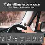 Blind Spot Monitoring System, 77 GHz Millimeter Wave Radar 12V Universal Car Blind Spot Detection System, Sensitive Radar Sensors Blind Area Detection System