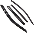 WD2-846B Dark Smoke 4 Pcs Set Window Visor (Outside Mount) Deflector Rain Guard Compatible with 2017-2018 Subaru Forester