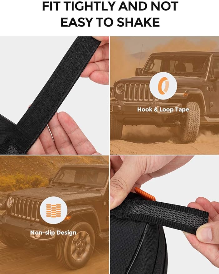Passenger Grab Handle Storage Bag, Phone Holder Storage Organizer Bag, Multi-Purpose Pouch Organizer Bag Compatible with Wrangler CJ YJ TJ JK JL 1965 to 2026 & JT Gladiator 2020 to 2026 UTV