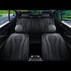 Coverado Seat Covers, Car Seat Covers Full Set, Black Car Seat Cover, Car Seat Covers Front Seats Back Seat Cover, Waterproof Car Seat Cushion, Leather Seat Covers Seat Protector Fit for Most Cars