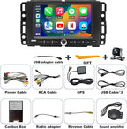 5GWifi Upgrade Radio for Chevy Silverado 1500/2500/3500 2007-2013, Express Van 1500/2500/3500 2008-2026, GMC Yukon Acadia 2007-2012, 7" Touch Screen Stereo Wireless Carplay Android Auto GPS FM Camera