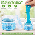 2 Pack Car Cleaning Gel Slime Clean Putty Dust Remover Car Interior Cleaner Kit Supplies Accessories Auto Detailing Tools for Air Vents Consoles Cup Holders Keyboards Notebook Camera