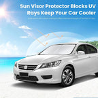 Windshield Sun Shades Compatible with Honda Civic Accord, Front Window Sunshade for Windshield Cover Foldable Sun Visor Protector 210T Reflective Cool Car Accessories (61" X 34.6")