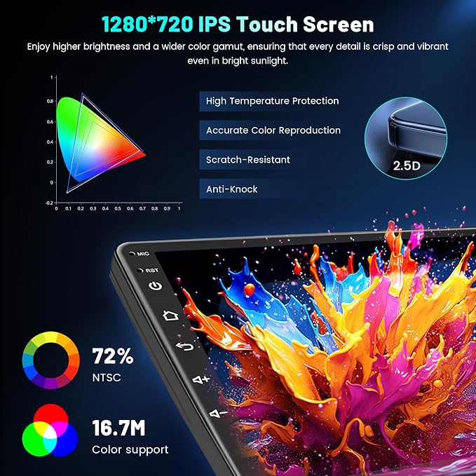 4+64G Android 15 Car Stereo for 2010-2016 Hyundai Accent Verna Solaris Wireless Carplay Android Auto,9'' IPS 1280 * 720 Touch Screen Radio DSP 5G WiFi Bluetooth GPS FM RDS+Free AHD Backup Camera