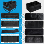 Trunk Organizer for Car, Car Storage Organizer with 2 adjustable straps, 95L Large Capacity Cargo Organizer for Suv, Truck, Sedan, Waterproof Portable Car Organizers for Women Men（Blue）