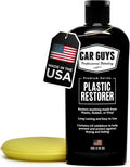 CAR GUYS Plastic Restorer | Bring Plastic, Rubber, and Vinyl Back to Life! | User Friendly Trim Restorer | Safe Auto Detailing Supplies | 8 Oz Kit with Foam Applicator
