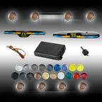 New Features Forward and Reverse Parking sensors, Option to Measure Distance in inches, bidirectional Display Option, and Customizable Digital Direction 18 Color Probes to Choose from(Brown)