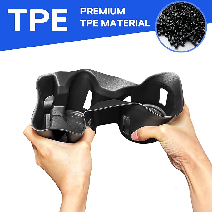 Cup Holder Insert for Ford Explorer 2020 2021 2022 2023 2024 Accessories Center Console Non-Slip TPE Cup Holder Protector Organizer Interior Decoration for Ford Explorer Black