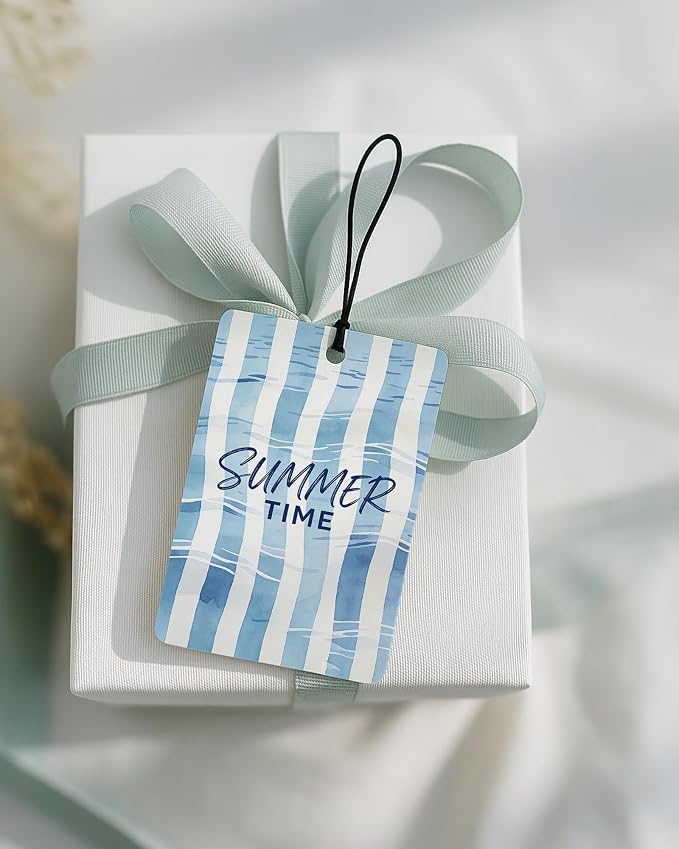 Blue Coastal Summer Car Air Freshener 4 Pcs Coconut Scented, Blue Ocean Bikini Beach Car Accessories Mirror Decor for Women, Girly Beachy Hanging Air Freshener for Cars Closet Drawer Books
