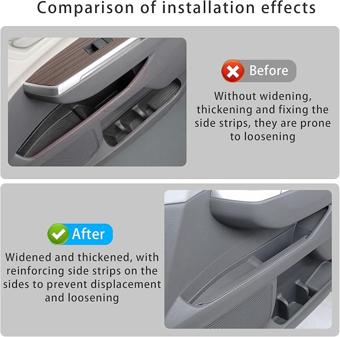 Car Door Organizer Tray for Sienna 2021 2022 2023 2024 2025 Front Door Side Storage Box Organizer Tray Pocket Armrest Container insert Interior Accessories for Sienna (2PCS)