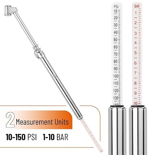 Dual Head Tire Pressure Gauge - 2 Pack, 10-150PSI, Car Tire Gauge