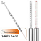 Dual Head Tire Pressure Gauge - 2 Pack, 10-150PSI, Car Tire Gauge