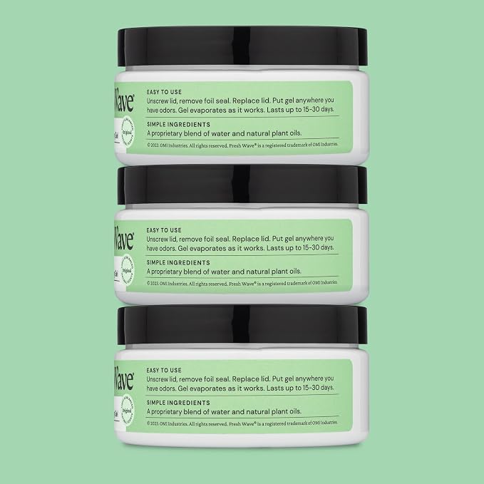 Odor Removing Gel, 7 oz., Pack of 3 - Odor Absorbers for Home, Safer Odor Relief, Natural Plant-Based Odor Eliminator, Every 7 oz. lasts 15-30 Days, For Cooking, Trash & Pets