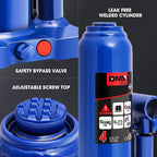 4 Ton / 8000 lbs Lifting Automotive Welded Hydraulic Bottle Jack for Car SUV Pickup, Auto Repair, with Manual Handle & Carrying Storage Case, Blue