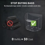 Car Trash Can with Removable Leakproof Liner – Clip On Trash Bin for Seat Back, Door Pocket & Headrest – Sturdy PU Leather Garbage Can Organizer for Luxury Cars, SUV, Truck & Sedan