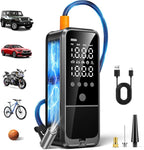 160PSI Tire Inflator Portable Air Compressor, 6000mAh Portable Tire Inflator for Car Portable Air Pump with Tire Gauge Pressure & LED Light Air Pump for Car Tires Cordless Bike Pump for Car