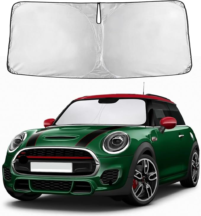 Windshield Sunshade Compatible for Mini Cooper F55 2014-2022 2023 2024, Sun Visor for Front Windshield & Window Sun Shade Cover, UV Heat Blocker & Protector, Car Accessories