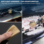 Car Detailing Brushes Set, 8-Piece Auto Detail Cleaning Brush Tool Kit in Ultra-Soft/Middle/Hard, Crevice Brush for Car Interior & Exterior, Leather, Air Vents, Emblems, Wheels Wash & Care