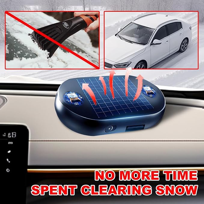 4pcs Solar Anti-Freeze Electromagnetic Car Snow Removal Device, Ca r Interference Antifreeze Instrument, Portable Car Defroster, Fast and Efficient Magical Ice Scrapers for C ar Windshield