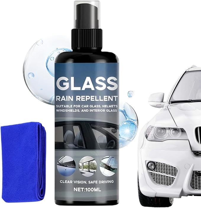 Window Cleaner Spray - 100ml Anti Fog Hydrophobic Streak-Free Shine - Window Cleaning Spray | For Mirror Windshield SUV RV Vehicle Against Rain Snow Ice