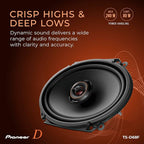 D-Series TS-D68F 6” x 8” 2-Way Speakers (Pair) – 280W Max, Balanced Sound + Smooth Treble, Ideal Factory Upgrade, Add an Amplifier for Even Better Performance