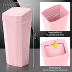 Car Trash Can with Lid - 2 Packs Mini Car Garbage Can Bin for Cup Holder - Pink Small Leakproof Vehicle Trash Bin for Back Seat, Cute Automotive Accessories Organizers and Storage for Door SUV Truck