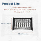 2 Pcs Small Cargo Net, 21.6 ×9.8in Car Storage Mesh Pocket | Automotive Cargo Nets Stretchable Cargo Net Storage Mesh Net with 8 Mounting Screws and Hooks Cargo Netting for Suv Car Truck