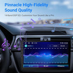 10.1 Inch Double DIN Car Stereo, Android 13 Radio with 4GB+64GB, Wireless Apple CarPlay & Android Auto, 720P Touchscreen, GPS, WiFi, Bluetooth 5.1, Backup Camera