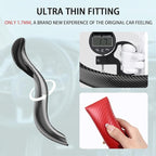 Steering Wheel Covers, 3PCs Carbon Fiber Anti-Skid Clip on Car Steering Wheel Cover Protector Universal for Most Car, White