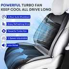 Cooling Car Seat Cover, Ventilated Seat Cushion Cooling Car Seat Pad for Summer Driving with Powerful Turbo Fans Universal Fit for Car SUV Truck Van-Light Grey