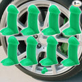 Prank Valve Stem Covers Creative Pencil Tire Valve Stem Caps Funny Glow in The Dark Universal Car Luminous Tire Stem Kit Dust Proof Covers Suitable for Cars,Bike,Trucks,Motor(Green 8pcs)