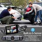 4 Channel Dash Cam Front and Rear Inside Back 360° FHD 2K Dash Camera for Cars, WiFi, GPS, G-Sensor, WDR 24/7 Parking Mode, 170° Wide Angle, Loop Recording, Night Vision, APP, with 64GB Card