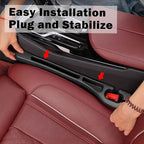 No Drop Seat Guard, Car Seat Gap Filler, Car Gap Filler Organizer, Universal Drop Seat Guards for Car Accessories Interior Prevent Stop Cellphone Wallet Keys Coins and Card from Dropping (black 2)