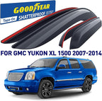 Goodyear Shatterproof Window Deflectors for GMC Yukon XL 1500 2007-2014, Tape-on Rain Guards, Window Visors, Vent Deflector Visor, Car Accessories, 4 pcs. - GY008841