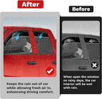Ram Rain Guards - Window Visors for 2002-2008 Dodge Ram 1500/03-09 Ram 2500/3500 Quad Cab,Outside-Mount Tape-On Side Window Wind Deflectors for Ram Accessories,Vent Visors Shades