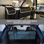 Car Trunk Organizer, Backseat Hanging Large Storage with Adjustable Straps,Waterproof PVC Collapsible Cargo Bag, Car Interior Accessories for Auto SUV MPV (Gray)