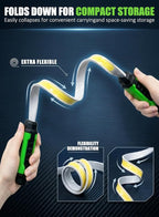 Foldable Underhood Work Light, 1500LM Ultra-Bright LED Mechanics Light Bar, 8000mAh Rechargeable Maintenance Light with Magnet & Hooks, Dual Color Temp, IP54 Waterproof for Car Repair, Garage, Green