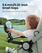 Mini Portable Stroller Fan, Battery Operated Small Clip on, Detachable 3 Speed Rechargeable, 360° Rotate Flexible Tripod Better Cooling for Car Seat Crib Treadmill Travel Black