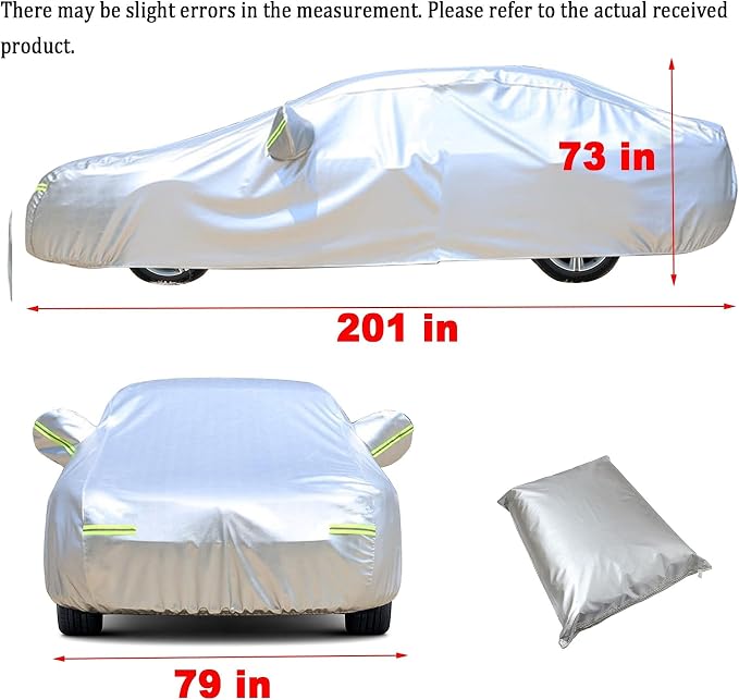 16-Layer Waterproof All-Weather SUV Car Cover Heavy Duty Full Exterior Protection Universally Fit fit Ford Explorer Toyota Highlander Kia Telluride Palisade Pilot Dodge Durango GMC Acadia etc