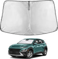 Windshield Sunshade Compatible for Hyundai Kona 2018-2021 2022 2023, Sun Visor for Front Windshield & Window Sun Shade Cover, UV Heat Blocker & Protector, Car Accessories